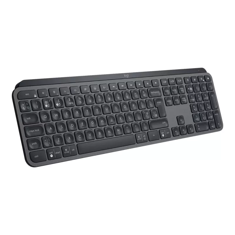 Teclado Logitech MX Keys for Business - retroiluminado - sem fios - Bluetooth, 2,4 GHz - QWERTY - GB - Grafite (920-010250)