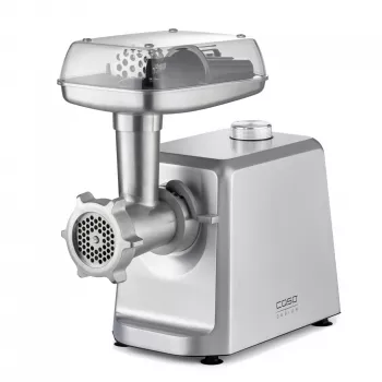 Caso | Picadora de carne | FW 2500 | Aço inoxidável | 2500 W | 2 velocidades | Capacidade (kg/min) 2,5 | 3 discos de moagem em aço inoxidável (3 mm, 5 mm e 8 mm), enchimento de salsichas, acessório para biscoitos