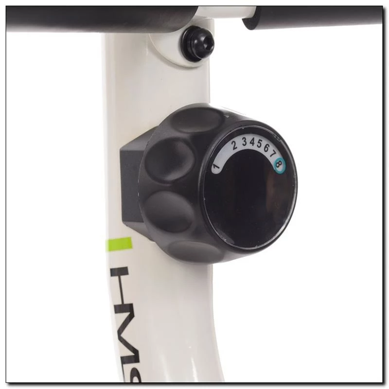 Bicicleta estática magnética horizontal branca e verde HMS R9259