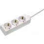 Extensão elétrica múltipla AS Schwabe 11331, branca, várias tomadas, sem interruptor