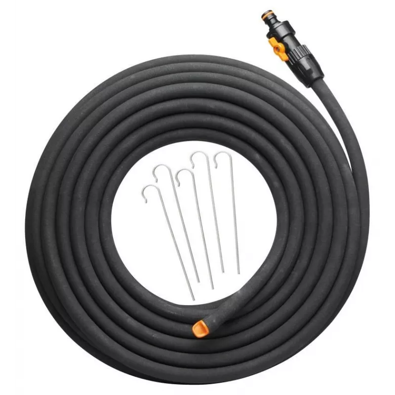 Fiskars 1025935 mangueira de jardim, 15 m, para uso à superfície, borracha, preto