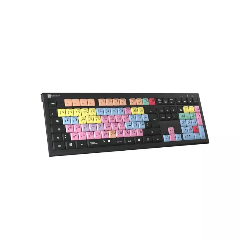 Logickeyboard ASTRA 2 USB AZERTY inglês preto teclado tamanho completo