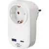 Adaptador de ficha tipo F Brennenstuhl 1508210010 conector reto