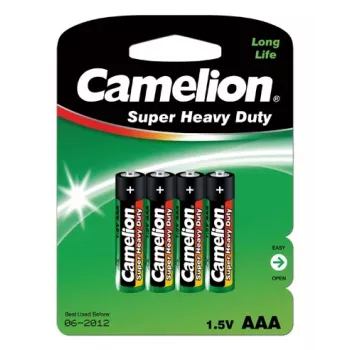 Pilha descartável Camelion R03P-BP4G AAA zinco-carbono