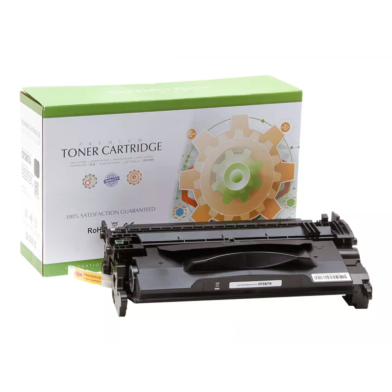Cartucho de toner STATIC compatível com HP CF287A preto compatível 9.000 páginas