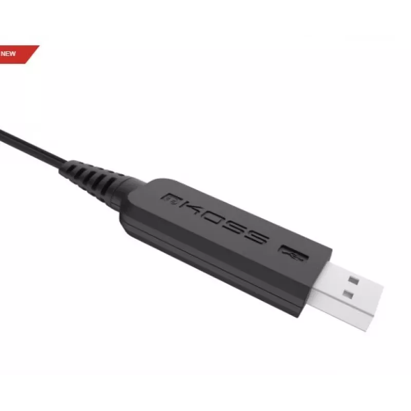 Koss | auscultadores | CS195 USB | com fios | on-ear | microfone | preto