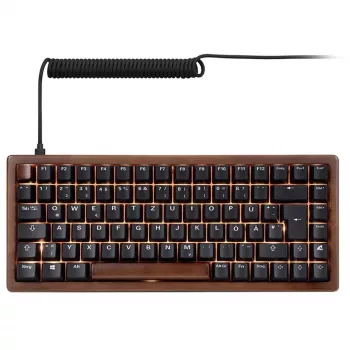 Teclado Sharkoon 100068081 Home USB QWERTZ alemão preto madeira 75%