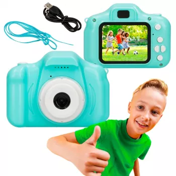 Câmara infantil Extralink H20 azul, 1080p 30fps, ecrã de 2.0 polegadas