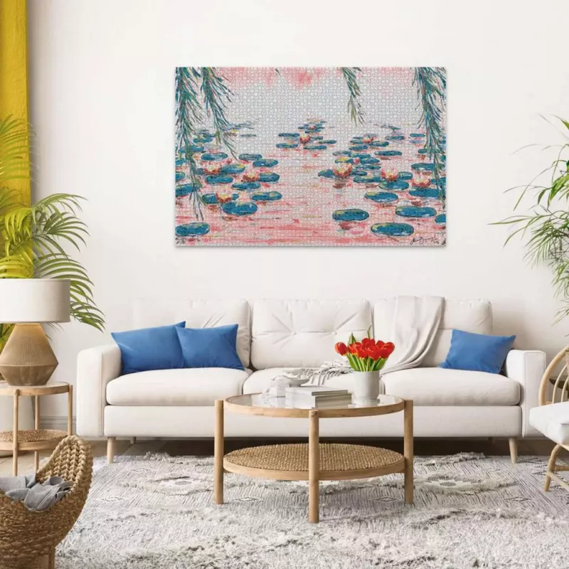 Puzzle 4000 peças Ravensburger Pink Water Lilies de Mauro Bergonzoli