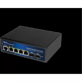 Switch PoE industrial gerido ALLNET ALL-SGI8106PMJ 4 PoE + 2 portas uplink