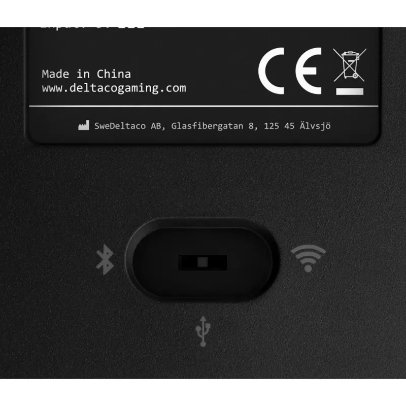 Deltaco GAM-100-DE - 65% - USB + Bluetooth - switch mecânico - QWERTZ - LED RGB - preto