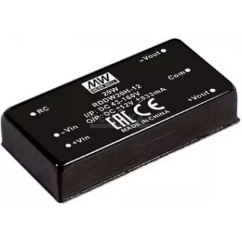 Fonte de alimentação mean well RDDW20F-15 — 20 W, 15 V, 0,666 A, RoHS