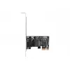Placa de rede Ethernet interna LANBERG PCE-1GB-201, PCI Express, 1× RJ-45 Gigabit (1000 Mbit/s), preta