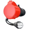 go-e adaptador para Gemini flex 22 kW, CEE vermelho trifásico 32A > tomada doméstica (preto, 30 cm)