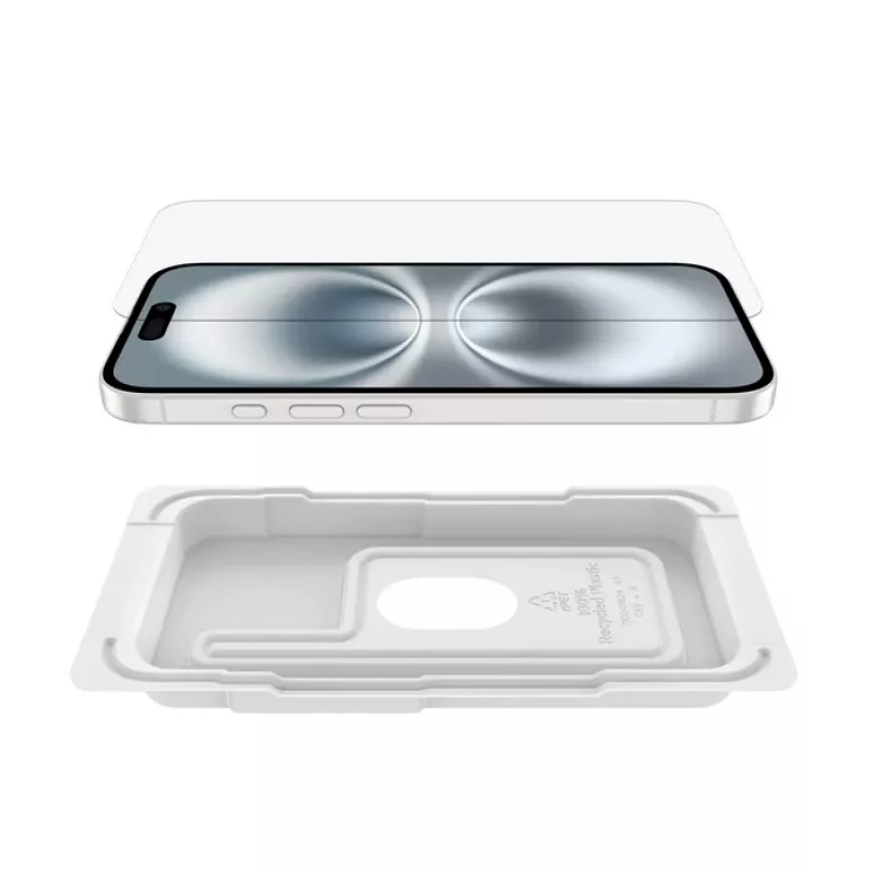 Proteção de ecrã Belkin ScreenForce para iPhone 16 resistente a choques e riscos