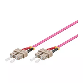 GoodConnections Cabo de rede de fibra ótica duplex OM4 (multimodo, 50/125) SC/SC, LSZH, polaridade reversível, 0,5 m,