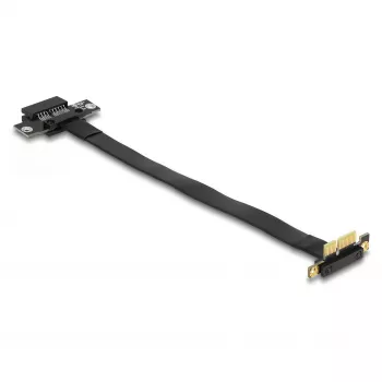 Placa riser DeLOCK PCI Express x1 macho 90° angular para slot x1 com cabo 30 cm