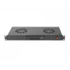 Lanberg AK-1502-B painel de ventilação para rack, 1U, 19 polegadas, 2 ventoinhas, termóstato, LCD, 230 V, 483 x 192 x 44,45 mm, preto