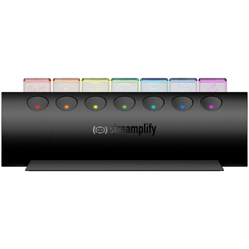 Streamplify HUB CTRL 7, 7x USB 3.0 Type-A, RGB, 12V, cabo de alimentação EU – preto