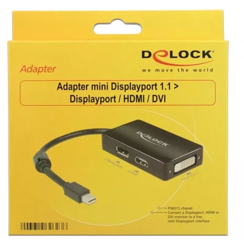 Cabo DeLOCK 0,16 m DisplayPort HDMI DVI Mini DisplayPort
