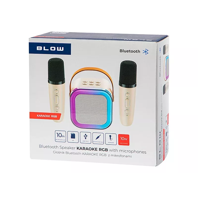 Altifalante de karaoke, altifalante Bluetooth KARAOKE RGB, 30W