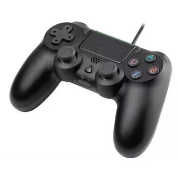 Comando com fio TRACER SHOGUN PRO preto — 16 botões, analógico/digital, cabo de 1,5 m, vibração, PC/PS4/PS3