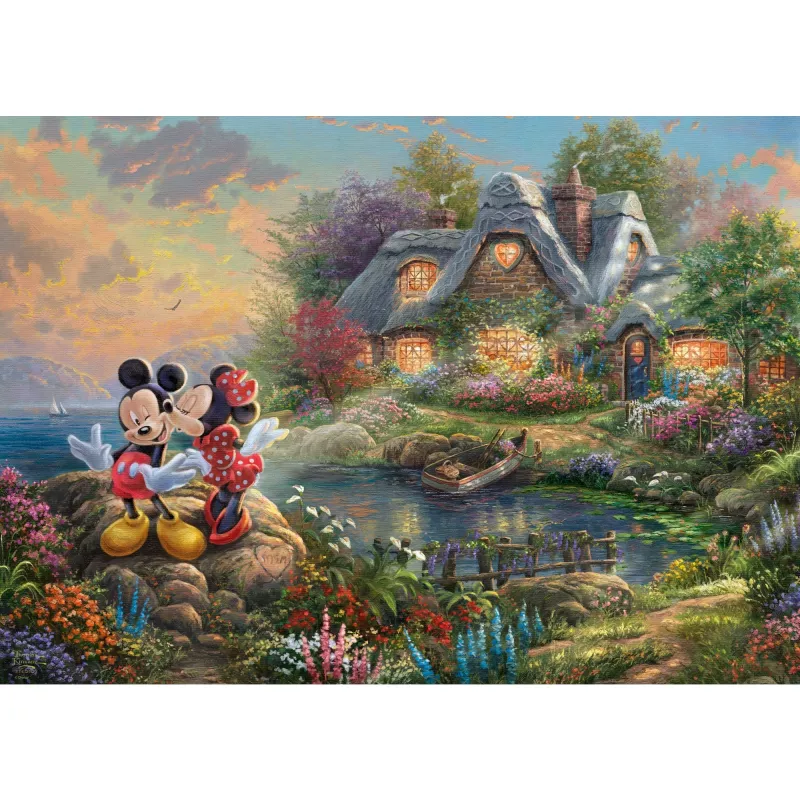 Thomas Kinkade: Painter of Light – Disney, Sweethearts Mickey & Minnie, puzzle 1000 peças