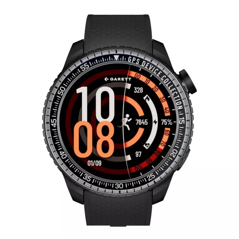 Smartwatch Garett Compass GPS preto — Smartwatch Garett Compass GPS, preto