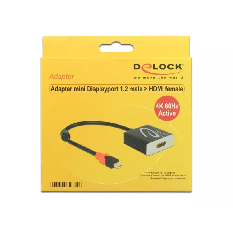 Adaptador de cabo de vídeo DeLOCK 62735 Mini DisplayPort para HDMI