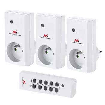 Tomadas com comando MCE153 conjunto de 3 - programáveis + telecomando