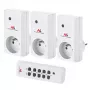 Tomadas com comando MCE153 conjunto de 3 - programáveis + telecomando