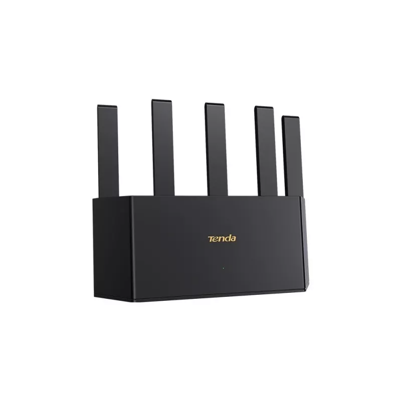 Router WLAN TENDA TE3L Wi‑Fi 7 (IEEE 802.11ax), 3x Gigabit-LAN, 1x WAN, 512 MB RAM, VLAN, NAT, WPA, preto