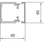 Sistema de calha para cabos em PVC Hager LF4004007035 2m (LF4004007035)