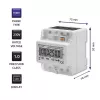 Contador de energia eletrónico trifásico QOLTEC 50900 400V LCD 4P