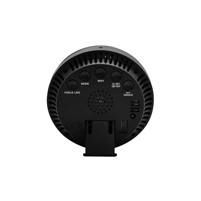 Estação meteorológica BLAUPUNKT WS35BK APP – ecrã LCD, temperatura e humidade, alarme, calendário, conectividade por app, 94×94×27 mm