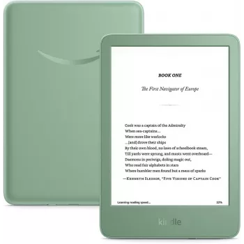 E-reader Amazon Kindle 11.ª geração 6 polegadas 16 GB Wi-Fi Matcha, USB-C, plástico reciclado