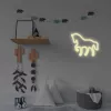 Letreiro de néon LED MANTA SNL103WH – motivo cavalo, branco