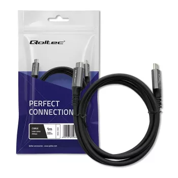 Cabo USB-C QOLTEC USB4 240 W para Thunderbolt 3/4, 40 Gbit/s, alimentação 240 W