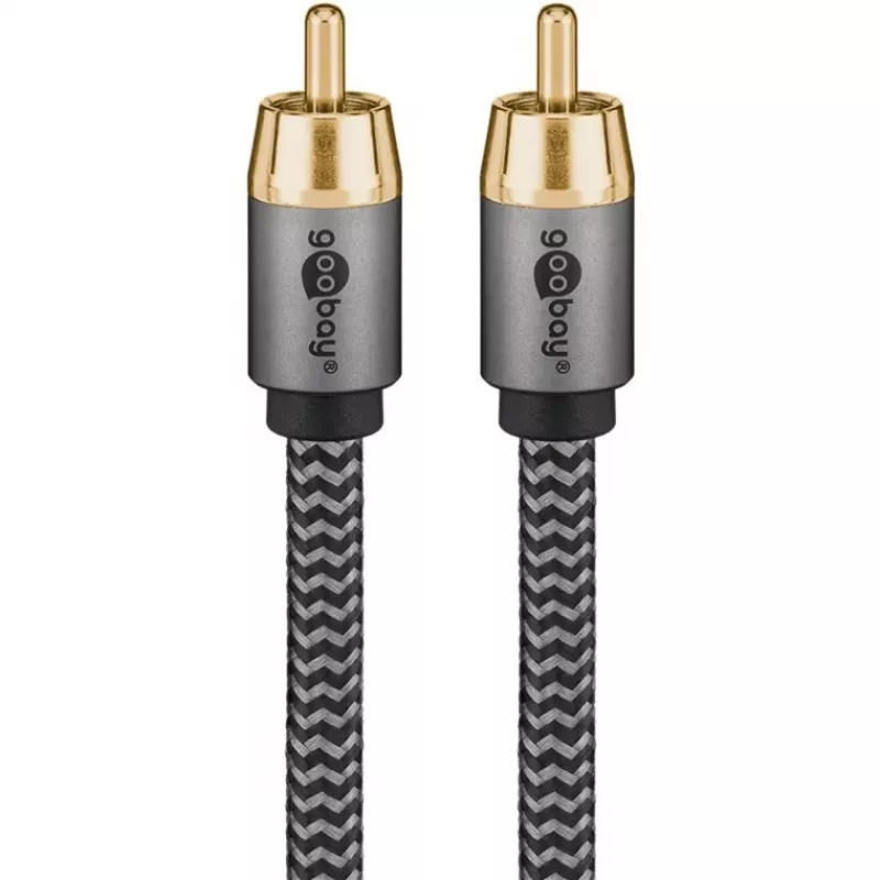 Goobay 65296. Ligação 1: RCA, Conector 1 sexo: Macho, Ligação 2: RCA, Conector 2 sexo: Macho, Material do cabo: Cobre,