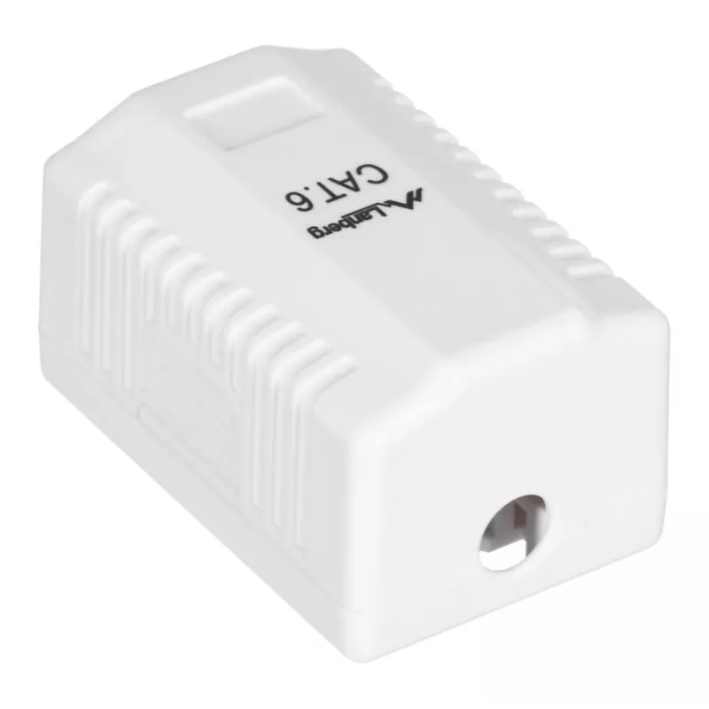 Tomada de rede LANBERG RJ-45 OU6-0001-W, Cat6, branco