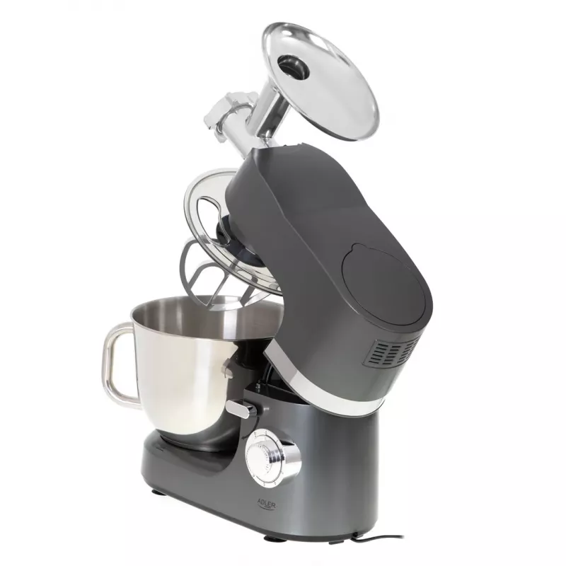 Robot de cozinha Adler AD 4221 — tigela de aço inoxidável de 7 L, 1200 W, 6 velocidades, movimento planetário
