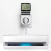 Temporizador eletrónico QOLTEC PC0628 com visor LCD, contagem decrescente de 24 horas