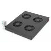 Digitus DN-19 FAN-4-HO-SW unidade de ventilação de teto de 19 polegadas, 4 ventoinhas, termóstato, preto