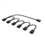Splitter RGB Akasa AK-CBLD13-85BK cabo splitter LED endereçável 1-para-6