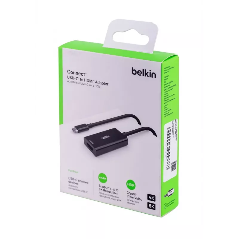 Adaptador de cabo de vídeo Belkin AVC013BTBK HDMI Type-A (Standard) USB Type-C preto