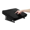 Apoio para os pés MACLEAN MC-460 apoio para os pés ergonómico acolchoado em metal, base antiderrapante, inclinação -20–20°, carga máx. 20 kg, preto