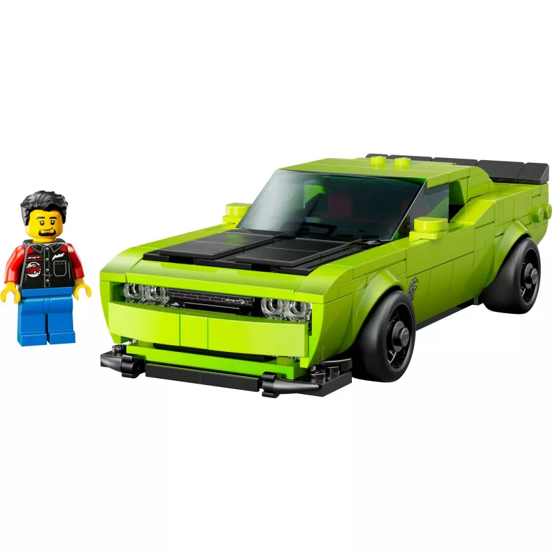 Carro de brinquedo de construção LEGO Speed Champions Dodge Challenger SRT Hellcat 77237 — 390 peças, 1 minifigura, idade recomendada 9+