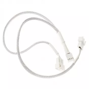 Cabo em Y para ventoinha PWM Kolink PGW-AC-KOL-159 35cm revestido branco, ligação 1-para-2-PWM