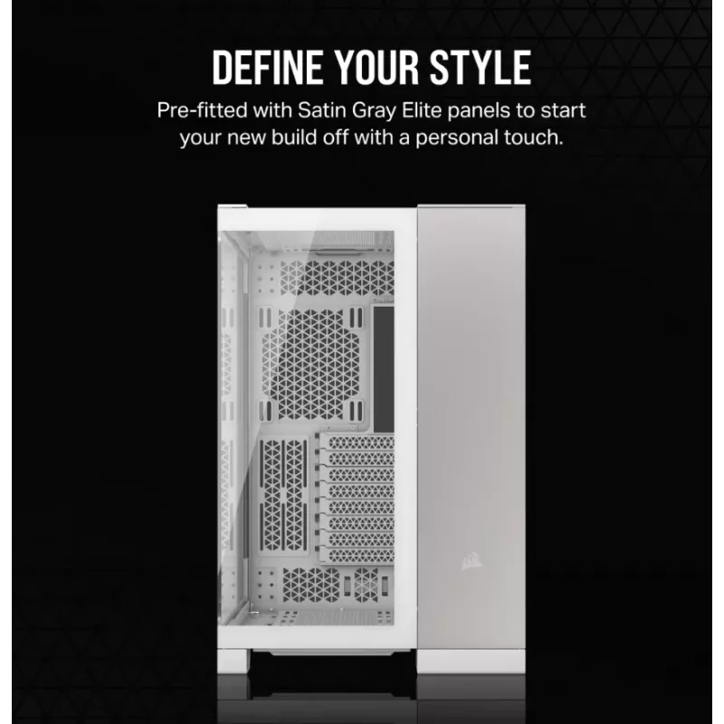 Caixa de computador Corsair CC-9011285-WW midi-tower cinzento, branco
