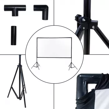 Tela de projeção dobrável Extralink 100 PSF-100, 16:9, 220x125cm, branco